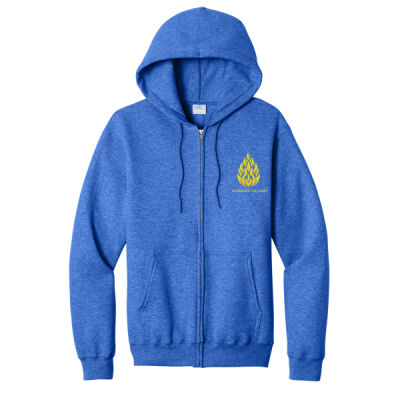 Fleece Full Zip Hooded Sweatshirt, Yellow Design Thumbnail